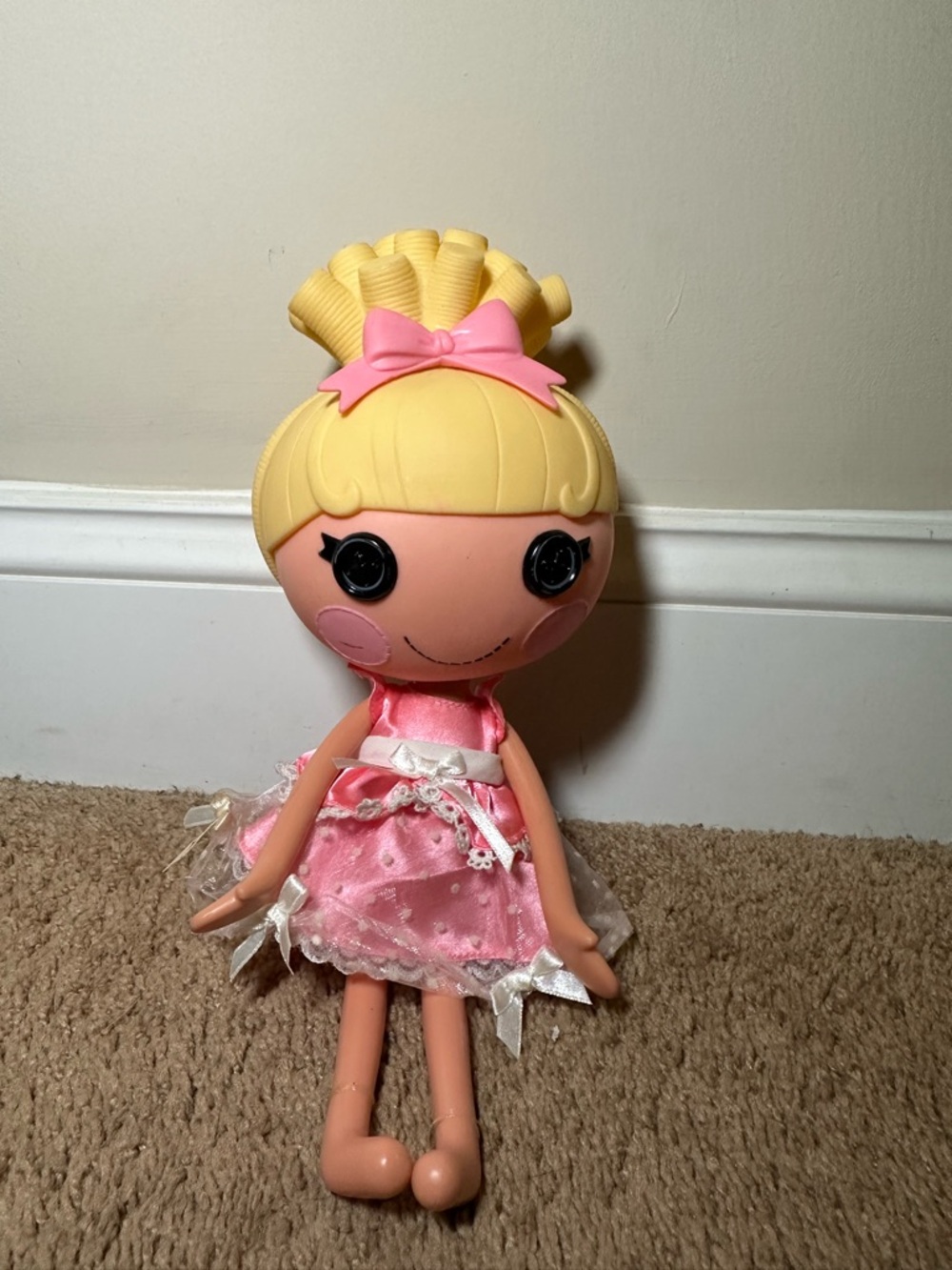 Lalaloopsy Cinder Slippers FULL SIZE DOLL 12" Pink Dress NO SHOES MGA 2010